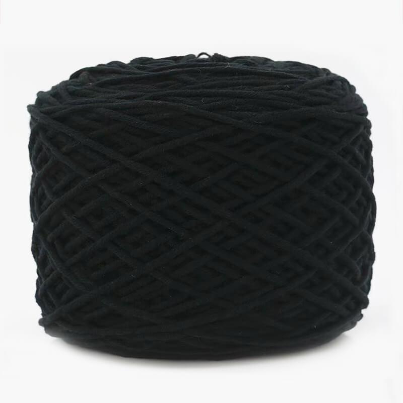 Black Acrylic Rug Yarn for Rug Tufting | LetsTuft